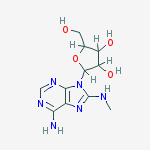 N~8~-methyl-9-pentofuranosyl-9H-purine-6,8-diamine结构式