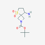 tert-Butyl 8-amino-5-thia-2-azaspiro[3.4]octane-2-carboxylate 5,5-dioxide结构式