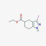 ethyl 3-iodo-4,5,6,7-tetrahydro-1H-indazole-5-carboxylate结构式