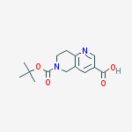 Structure of 6-[(2-methylpropan-2-yl)oxycarbonyl]-7,8-dihydro-5h-1,6-naphthyridine-3-carboxylic Acid