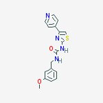 Chemical structure of 1-(3-methoxybenzyl)-3-(4-(pyridin-4-yl)thiazol-2-yl)urea