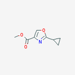Structure of methyl 2-cyclopropyloxazole-4-carboxylate