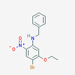 N-BENZYL-4-BROMO-5-ETHOXY-2-NITROANILINE结构式