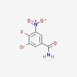 3-Bromo-4-fluoro-5-nitrobenzamide结构式
