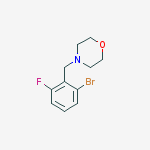 1-Bromo-3-fluoro-2-(morpholinomethyl)benzene结构式