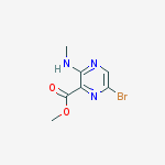 Methyl 6-bromo-3-(methylamino)pyrazine-2-carboxylate结构式