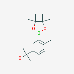 Structure of 2-(4-methyl-3-(4,4,5,5-tetramethyl-1,3,2-dioxaborolan-2-yl)phenyl)propan-2-ol