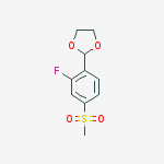 2-(2-氟-4-甲砜基苯基)-1,3-二氧戊环结构式