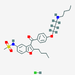 Structure of Desbutyl Dronedarone-d6 Hydrochloride