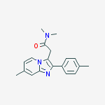 Structure of N,n-dimethyl-2-[7-methyl-2-(4-methylphenyl)imidazo[1,2-a]pyridin-3-yl]acetamide