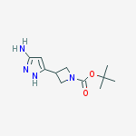 tert-butyl 3-(5-amino-1H-pyrazol-3-yl)azetidine-1-carboxylate结构式