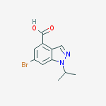 Structure of 6-bromo-1-propan-2-ylindazole-4-carboxylic Acid