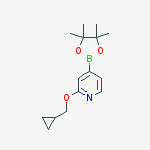 2-(cyclopropylmethoxy)-4-(4,4,5,5-tetramethyl-1,3,2-dioxaborolan-2-yl)pyridine结构式