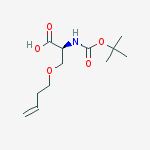 Structure of (S)-3-(But-3-en-1-yloxy)-2-((tert-butoxycarbonyl)amino)propanoic acid