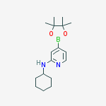 Structure of N-cyclohexyl-4-(4,4,5,5-tetramethyl-1,3,2-dioxaborolan-2-yl)pyridin-2-amine