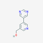 (5-(Pyrimidin-5-yl)pyridin-3-yl)methanol结构式