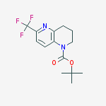 tert-Butyl 6-(trifluoromethyl)-3,4-dihydro-1,5-naphthyridine-1(2H)-carboxylate结构式