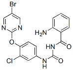 Structure of 2-amino-N-[[4-(5-bromopyrimidin-2-yl)oxy-3-chloro-phenyl]carbamoyl]ben zamide