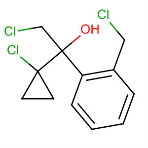 Structure of Benzeneethanol, 2-chloro-a-(1-chlorocyclopropyl)-a-(chloromethyl)-