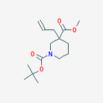 1-BOC-3-烯丙基哌啶-3-甲酸甲酯结构式