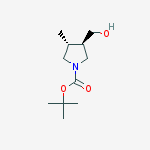 Structure of trans-tert-butyl 3-(hydroxymethyl)-4-methylpyrrolidine-1-carboxylate