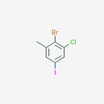 Structure of 2-bromo-1-chloro-5-iodo-3-methylbenzene