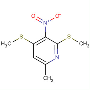 Structure of Pyridine, 6-methyl-2,4-bis(methylthio)-3-nitro-