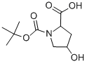 Structure of (2R,4R)-N-Boc-4-hydroxypyrrolidine-2-carboxylic acid