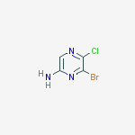 6-bromo-5-chloropyrazin-2-amine结构式