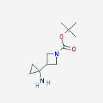 Structure of tert-butyl 3-(1-aminocyclopropyl)azetidine-1-carboxylate