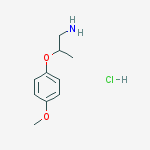2-(4-甲氧基苯氧基)-1-丙胺盐酸盐结构式