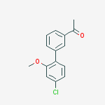 Structure of 1-[3-(4-chloro-2-methoxyphenyl)phenyl]ethanone