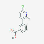 Structure of 3-(6-Chloro-2-methylpyridin-3-yl)benzoic acid