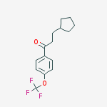 Structure of 3-Cyclopentyl-1-[4-(trifluoromethoxy)phenyl]propan-1-one