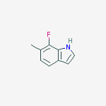 Structure of 1H-Indole, 7-fluoro-6-Methyl-