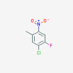 Structure of 1-chloro-2-fluoro-5-methyl-4-nitrobenzene
