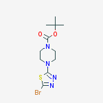 Structure of Tert-butyl 4-(5-bromo-1,3,4-thiadiazol-2-yl)piperazine-1-carboxylate