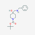 tert-butyl 4-[(benzylamino)methyl]-4-hydroxypiperidine-1-carboxylate结构式