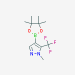 Structure of 1-methyl-4-(4,4,5,5-tetramethyl-1,3,2-dioxaborolan-2-yl)-5-(trifluoromethyl)-1H-pyrazole