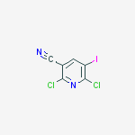 2,6-Dichloro-5-iodonicotinonitrile结构式