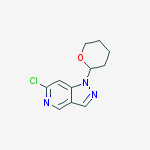 Structure of 6-chloro-1-(tetrahydro-2H-pyran-2-yl)-1H-pyrazolo[4,3-c]pyridine