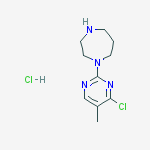 1-(4-氯-5-甲基-嘧啶-2-基)-[1,4]二氮杂环庚烷盐酸盐结构式