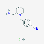 4-(2-氨基甲基-哌啶-1-基甲基)-苄腈盐酸盐结构式
