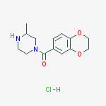 Structure of (2,3-Dihydro-benzo[1,4]dioxin-6-yl)-(3-Methyl-piperazin-1-yl)-Methanone hydrochloride