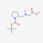 Structure of 2-[(CarboxyMethyl-Methyl-aMino)-Methyl]-pyrrolidine-1-carboxylic acid tert-butyl ester