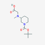 Structure of 3-(CarboxyMethyl-Methyl-aMino)-piperidine-1-carboxylic acid tert-butyl ester
