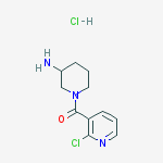 (3-氨基-哌啶-1-基)-(2-氯-吡啶-3-基)-甲酮盐酸盐结构式