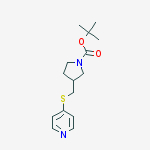 Structure of 3-(Pyridin-4-ylsulfanylmethyl)-pyrrolidine-1-carboxylic acid tert-butyl ester