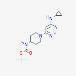 Structure of [1-(6-CyclopropylaMino-pyriMidin-4-yl)-piperidin-4-yl]-Methyl-carbaMic acid tert-butyl ester