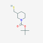 Tert-butyl 3-(sulfanylmethyl)piperidine-1-carboxylate结构式